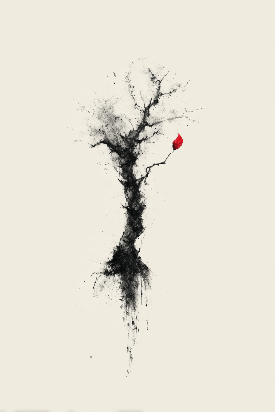 Blooming Winter Tree - ZenCanva