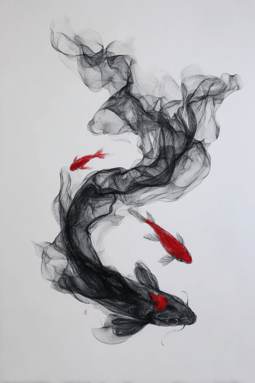 Waking Koi - ZenCanva